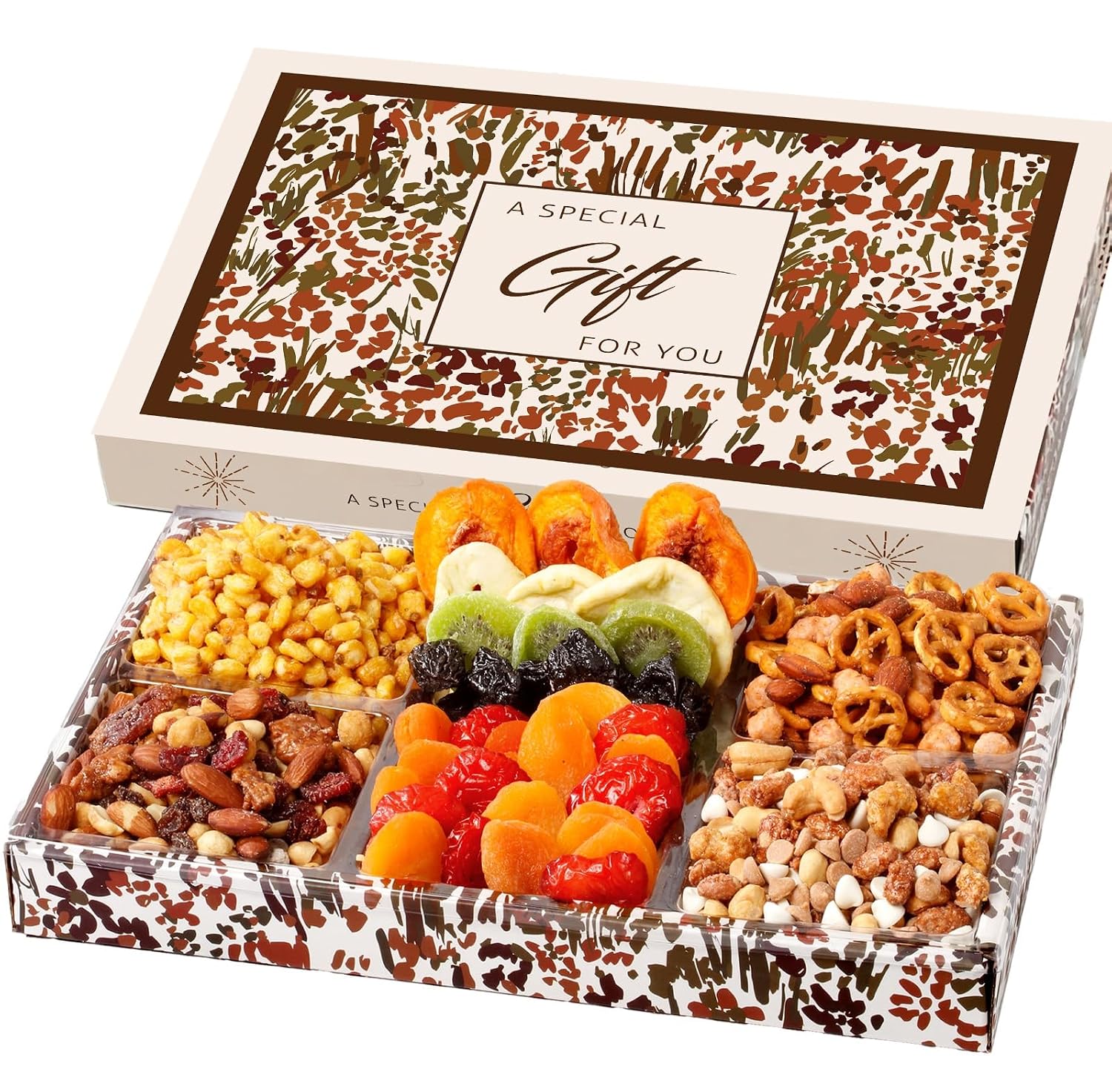Broadway Basketeers Dried Fruit And Nuts Gift Basket - A Healthy Assortment of Fruits And Nuts, Great for Get Well, Corporate, Men, Women