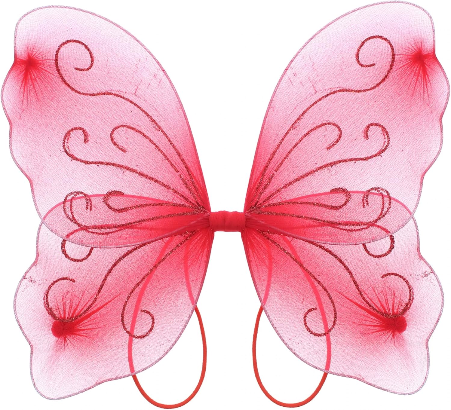 Topkids Accessories Angel Wings Fairy Butterfly Pixie Tinkerbell Fancy Dress Outfit Girls Dressing Up Costume Baby Toddler Kids Childs Small Tiny Mini Toy Fairywings Set Glitter