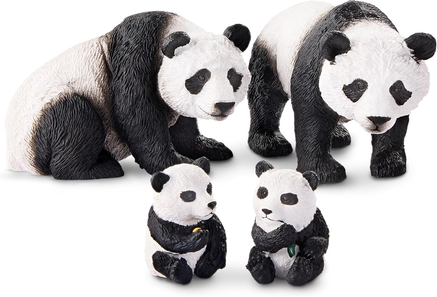 Terra by Battat – 4 Pieces Giant Panda Family – Realistic Plastic Animal Figures – Zoo Animal Toys – Educational Figures for Kids – Inspires Imaginative Play – Perfect for Toddlers – 3+ Years