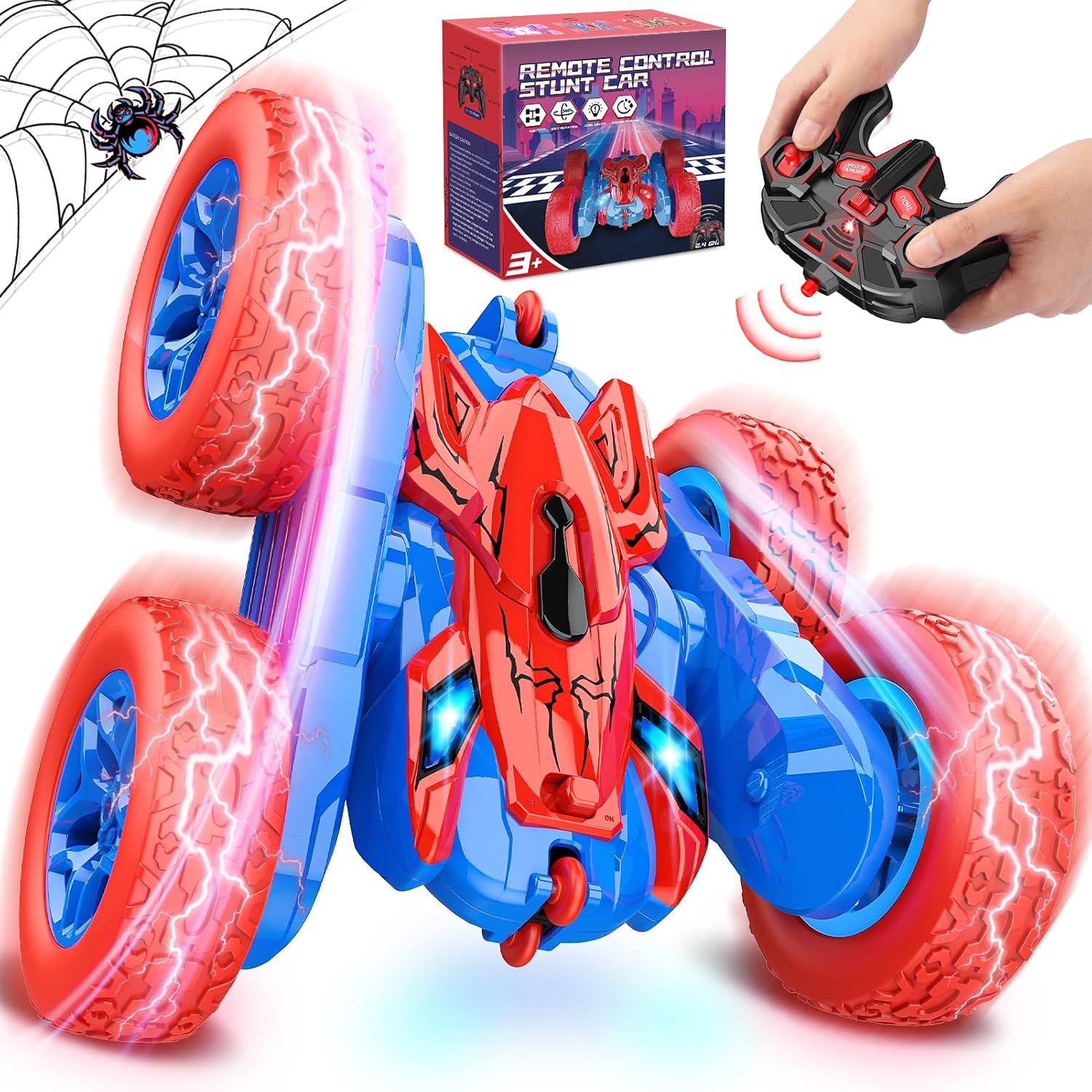 Dreamlandia Themed Remote Control Cars - 360 Flips 4WD, 2.4GHz RC Car with LED Headlights 60min+ Battery Life - Birthday Gifts & Toys for 3-9 Year Old Boys Kids Outdoor Garden Toys