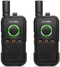ChunHee 2 Pack Black Intercoms Wireless for Home Caregiver Pager Intercom for Elderly with Emergency SOS Alarm, 1.5 Miles Long Range Wireless Intercom System for Business Room to Room Communication