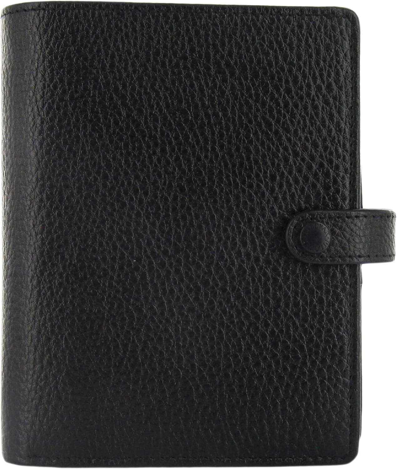 Filofax Finsbury Organizer, Pocket Size, Black - Traditional Grained Leather, Six Rings, Week-to-View Insert, Multilingual (C025360)