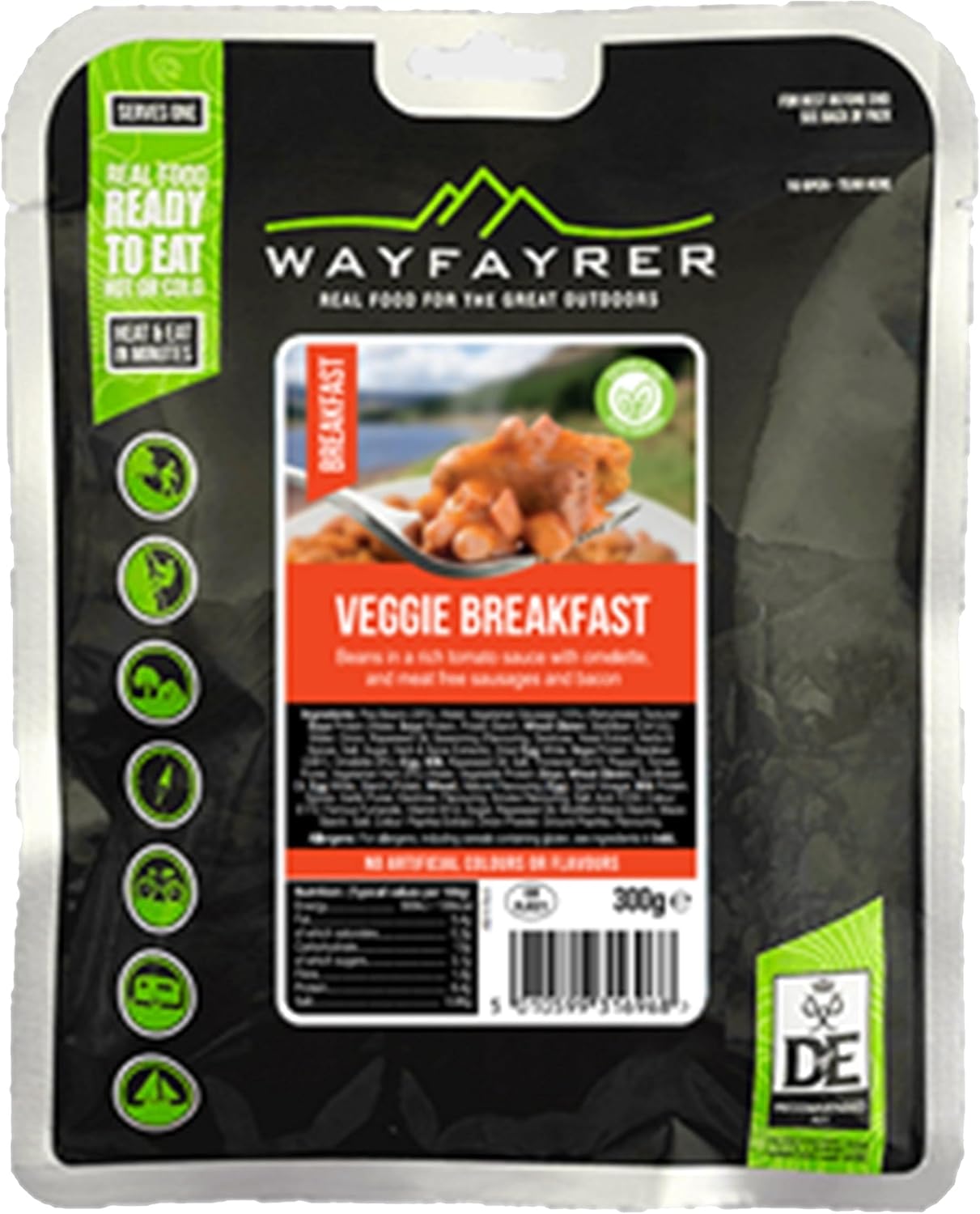 Wayfayrer Vegetarian All Day Breakfast 300g Ready to Eat Camping Hiking Food