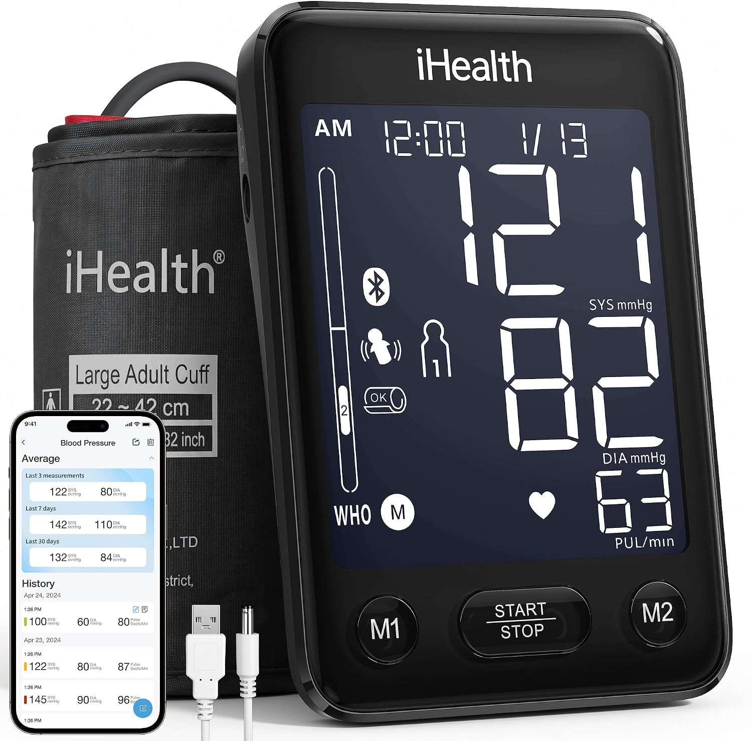iHealth Accu Bluetooth Upper Arm Blood Pressure Monitor with Large Cuff