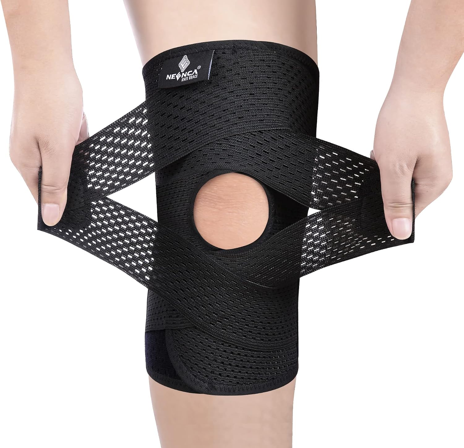 NEENCA Adjustable Knee Brace, Compression Knee Support with Air Mesh Fabric