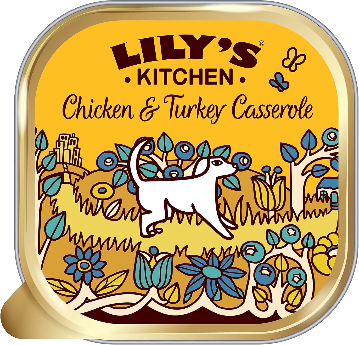 Lily's Kitchen Chicken & Turkey Casserole - Complete Natural Adult Dog Food Wet (10 x 150g Trays)