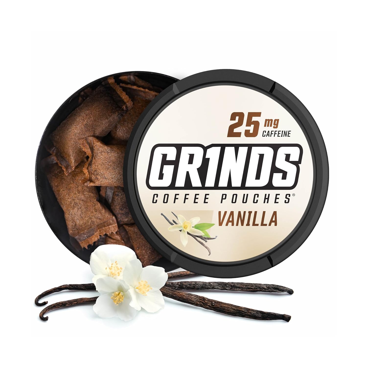 Grinds Coffee Pouches | Vanilla Flavor | 3 Cans