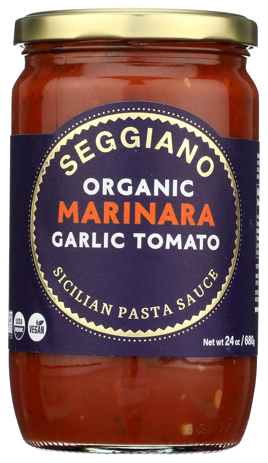 SEGGIANO Organic Garlic Marinara Pasta Sauce, 24 OZ