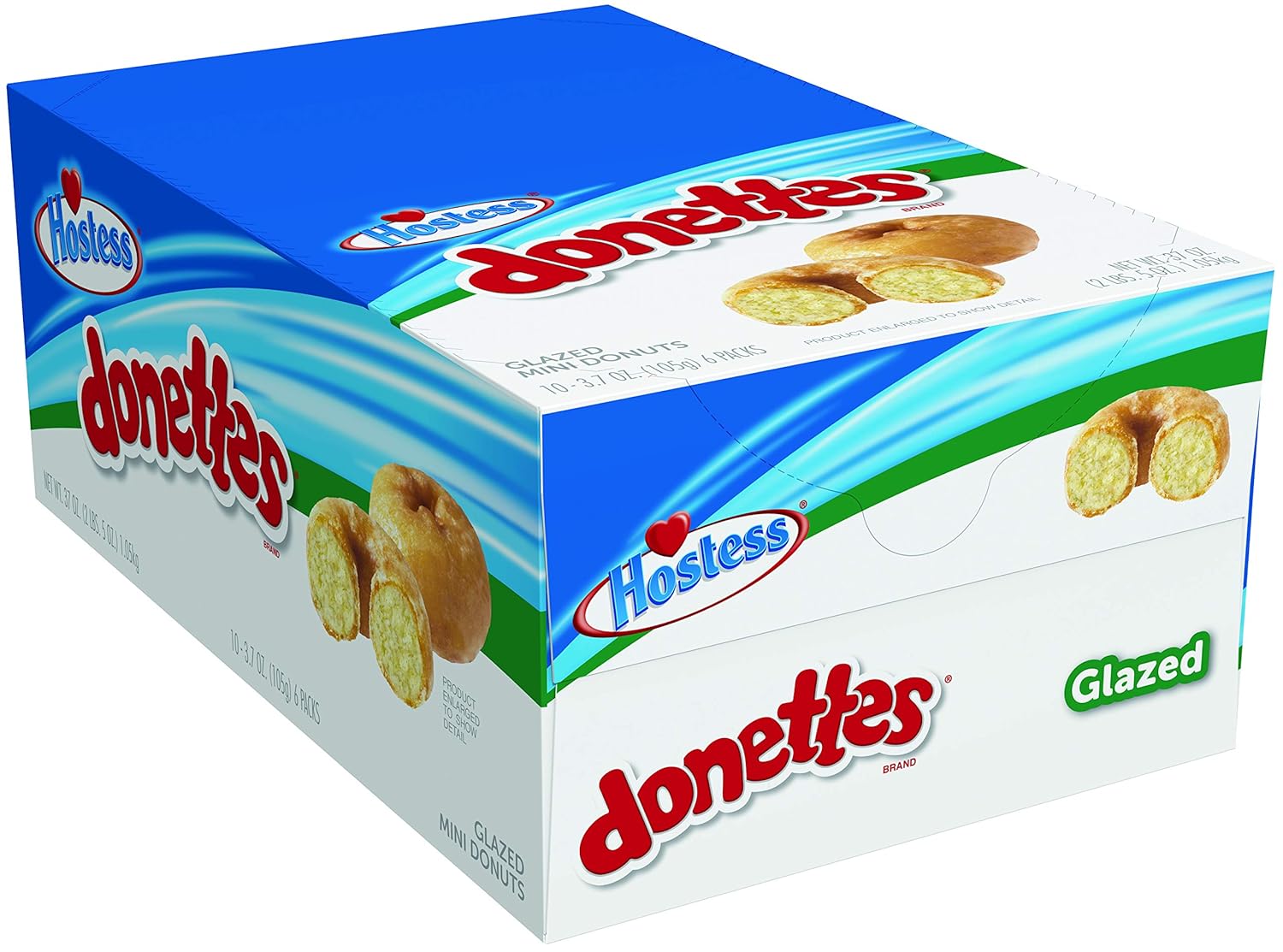 Hostess Donettes Mini Donuts Glazed, 37 Oz