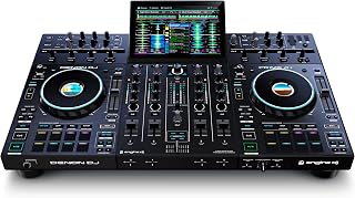 Denon DJ PRIME 4+ Standalone DJ Controller & Mixer with 4 Decks, Wi-Fi Music Streaming, Drop Sampler, 10.1" Touchscreen, Light Control, Internal FX