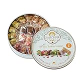 Pistachio Turkish Delight - Zaitoune Pomegranate and Rose Turkish Delights Candy Gift Assortment - Authentic Handmade Turkish Lokum - Middle Eastern Sweets Gift Box (250G)