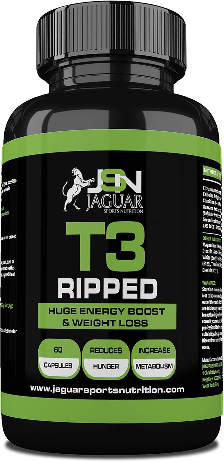 jaguar sports nutrition JSN T3 Ripped Extreme Fat Burner (60 CAPS) ECA