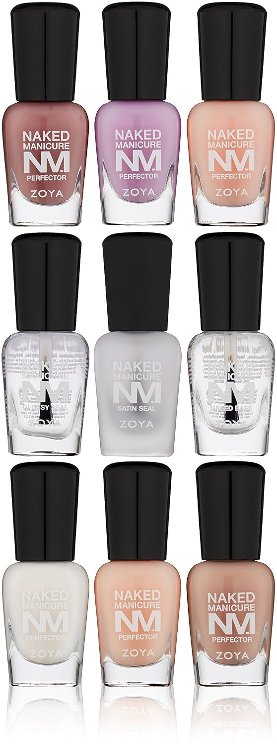 ZOYA Mini Pro Kit Coat, Assorted, 0.2 Fl Oz, Pack of 9