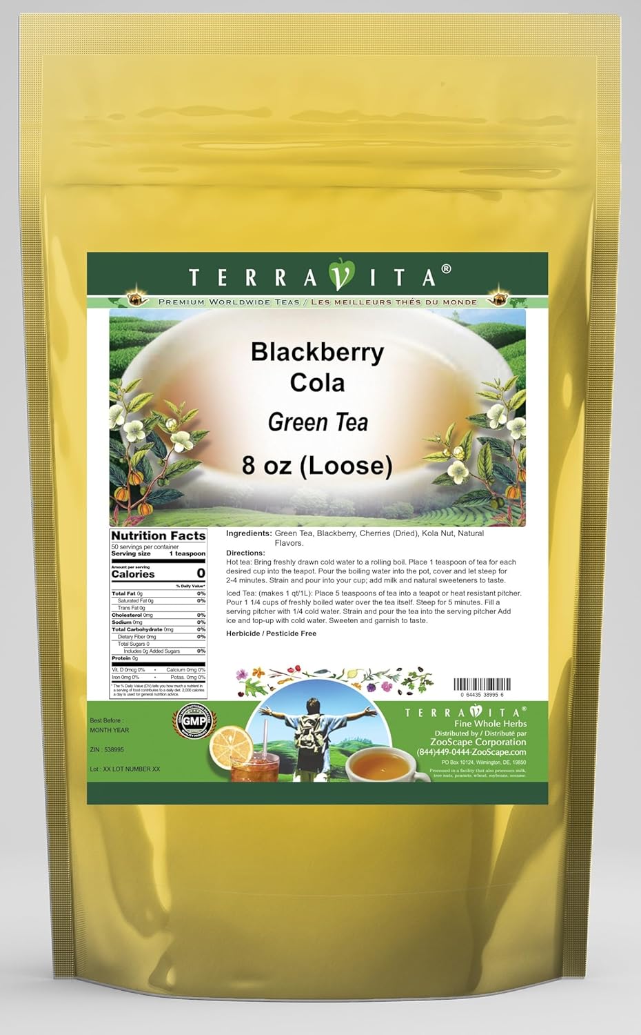 Blackberry Cola Green Tea (Loose) (8 oz, ZIN: 538995)