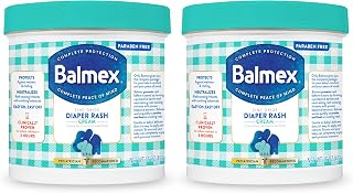 Balmex Complete Protection Baby Diaper Rash Cream with Zinc Oxide + Soothing Botanicals, 16 Oz, Pack of 2