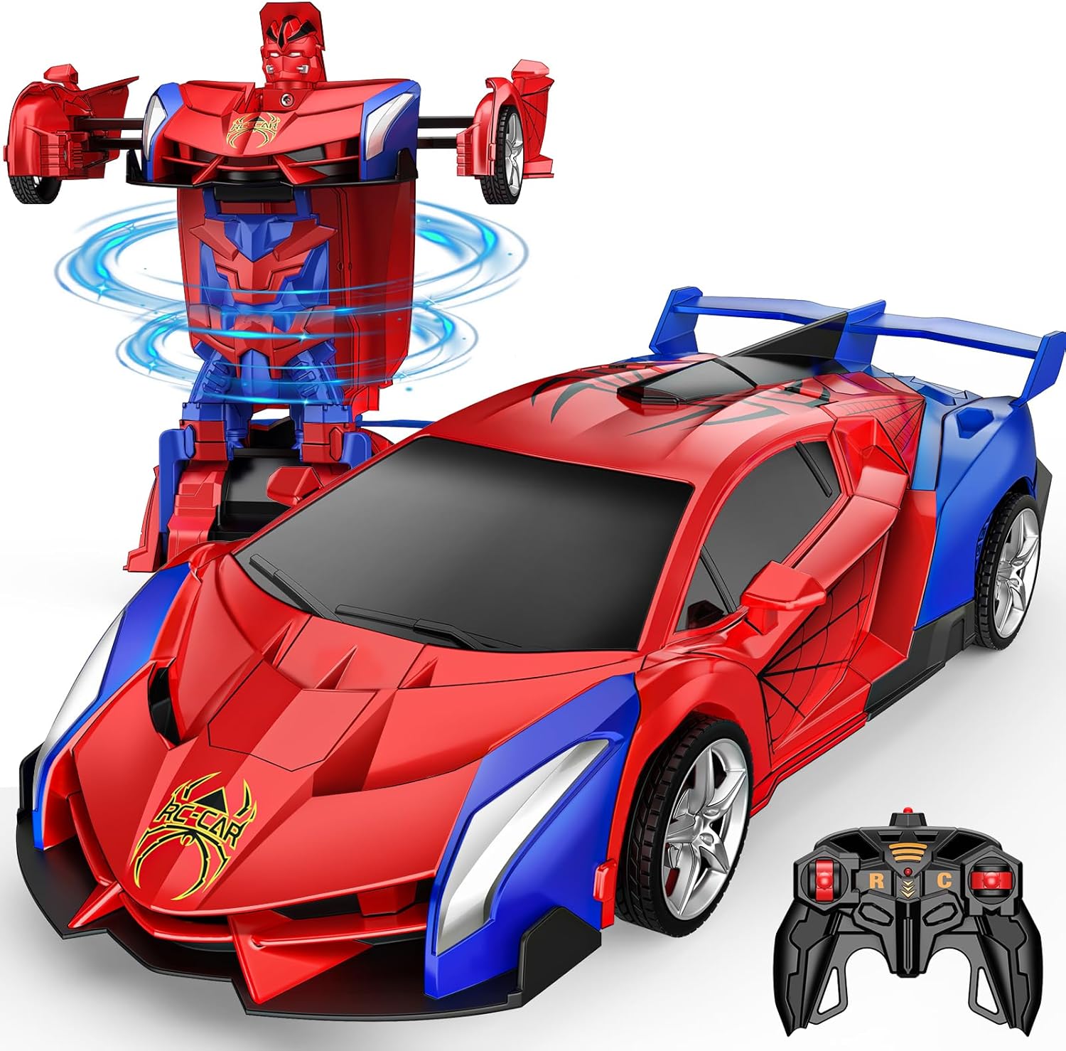 Braxel Transforming Remote Control Cars Toys for 3-12 Year Old Boys Girls, 2.4GHz Transform Robot Car with Batteries & 360° Rotation, 2 in 1 RC Vehicle Birthday Gifts for Kids Toys Age 3 4 5 6 7 8