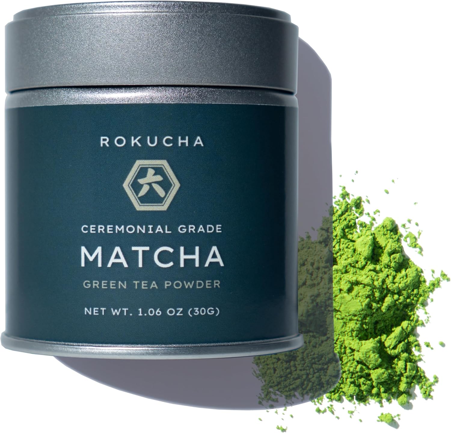 ROKUCHA Matcha Green Tea Powder, Single Origin from Nishio, Japan, 30g (30g, Ceremonial Grade Matcha)