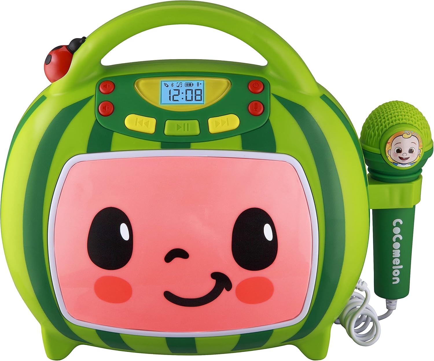 eKids CO-550 Karaoke Machine Songs Kids Singalong Boombox with Microphone for Toddlers, Built-in Music and Flashing Lights, for Fans of Cocomelon Toys and Gifts