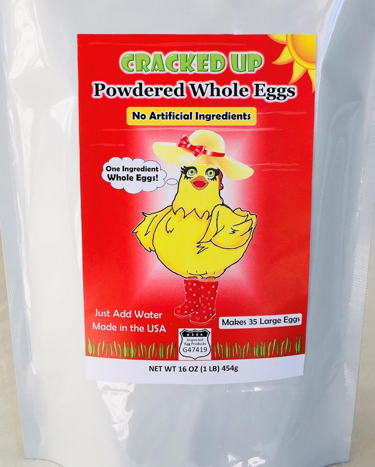 1 POUND (16 OZ), 35 Servings, Cage-Free Whole Eggs, USDA Licensed, Freshest eggs! Made in the USA, 35 Large Eggs, 1 INGREDIENT - EGGS! FARM FRESH, NON GMO, ALL NATURAL, RESEALABLE POUCH.