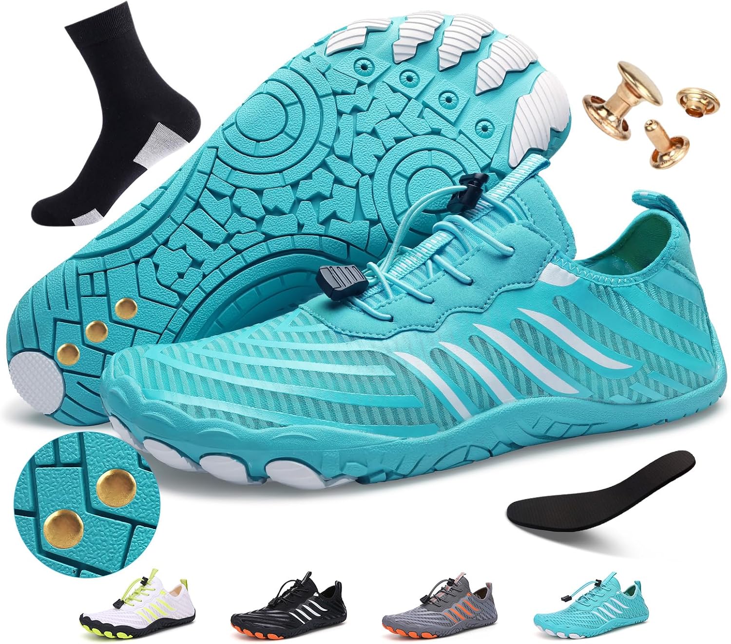 Grounding Shoes for Women with Copper,Barefoot Shoes Womens Grounded Footwear Earthing Grounding Shoe Men,Wide Toe Box Comfortable Breathable for Walking Outdoor Activities