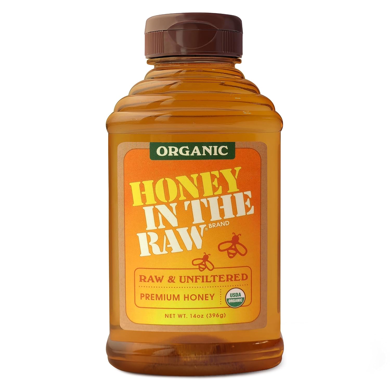 Honey In The Raw, Organic Raw & Unfiltered Honey, 14 oz Squeeze Bottle