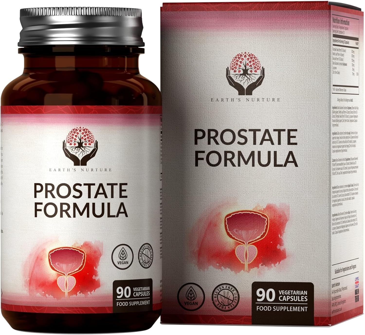 EN Prostate Supplements for Men UK | Prostate Supplements, Pumpkin Seed Extract & Zinc | 90 Capsules | Mens Health Supplement | Non-GMO & Gluten Free | Made in The UK
