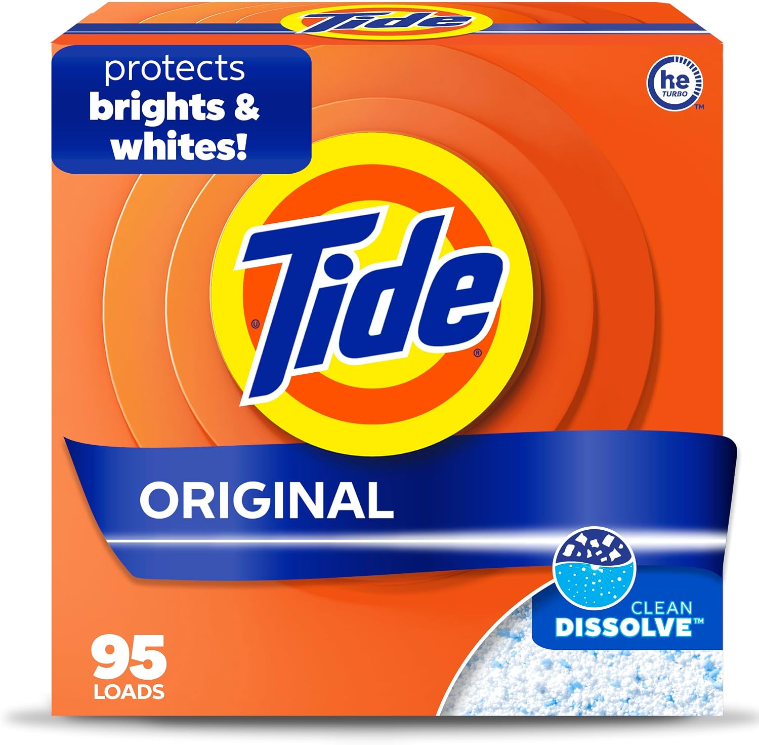 Tide Powder Laundry Detergent, Original Scent, 95 Loads, 108 oz