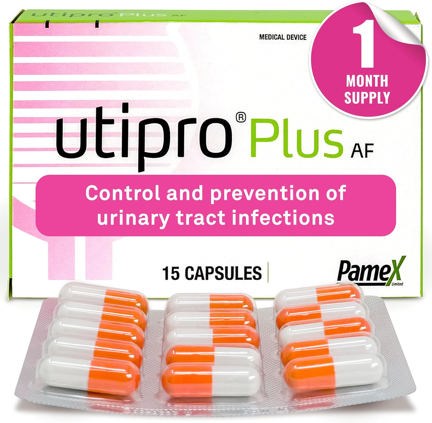 UTIPRO Plus - Cystitis Treatment for Women Helps Prevent & Protect from UTI - Promotes Urinary Tract Health for Fast Symptom Relief, UTI Prevention, and Cystitis Relief