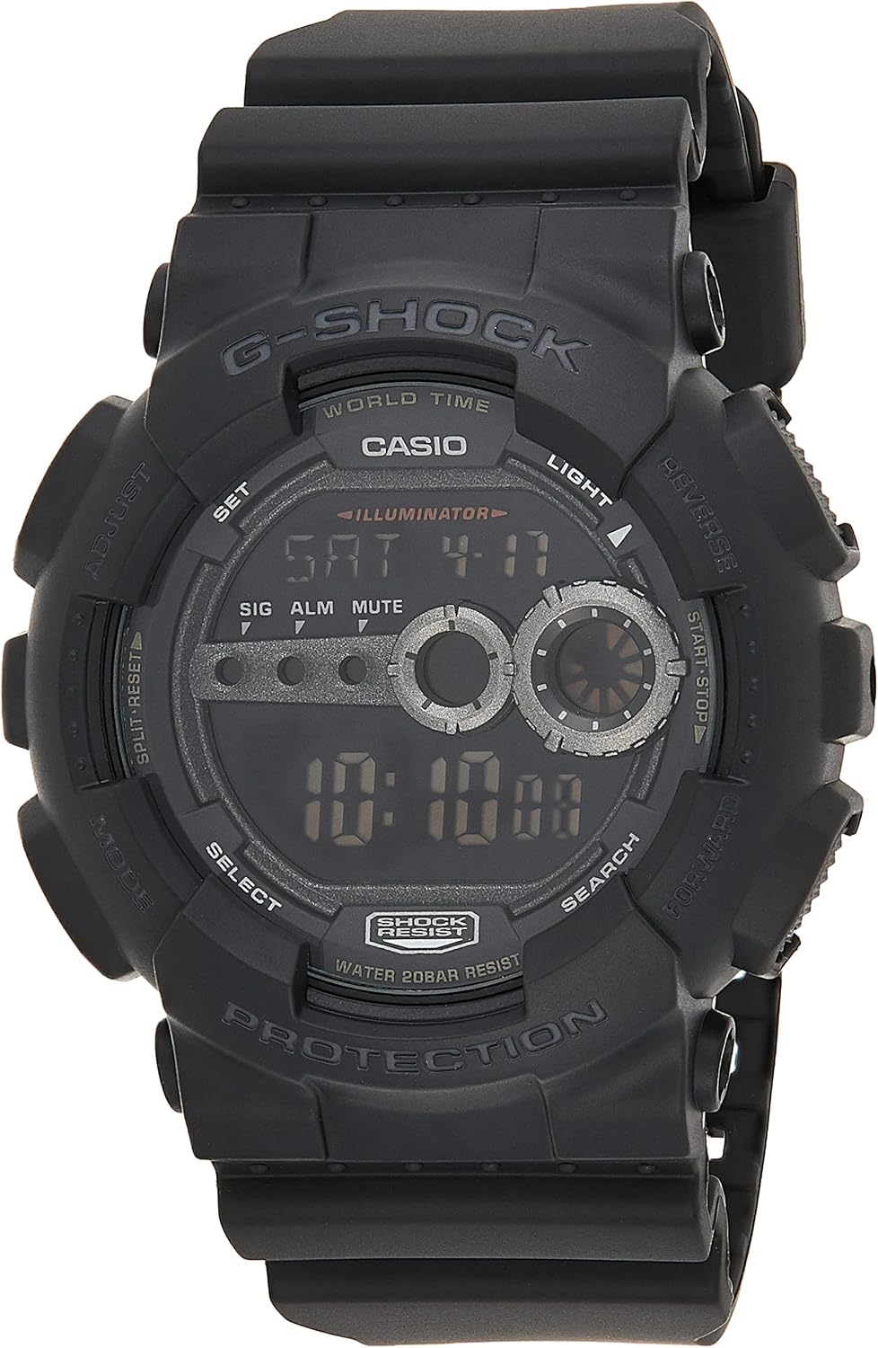 Casio Men's GD100-1BCR G-Shock X-Large Black Multi-Functional Digital Sport Watch