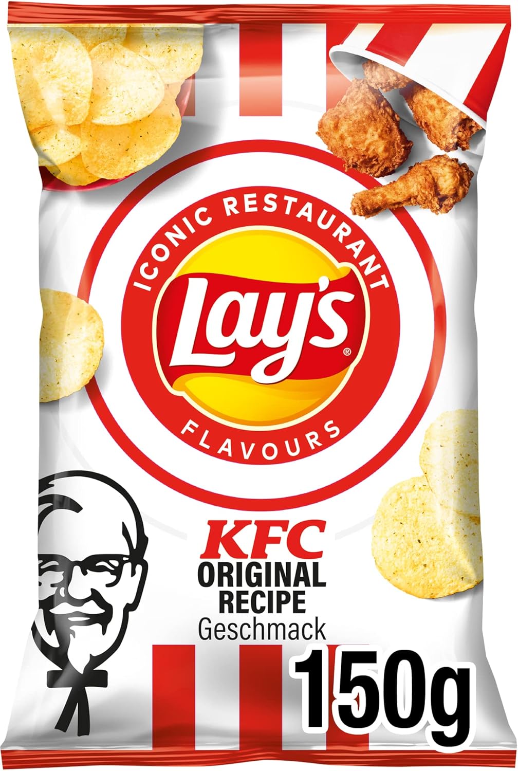 Lay's KFC Flavoured Crisps 150g (Pack of 3) by Mazovia Brands