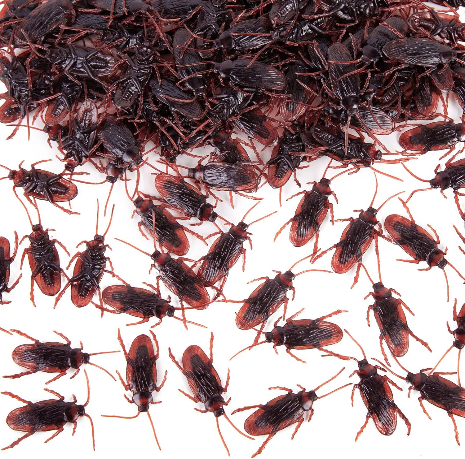 LovesTown 150PCS Fake Roaches, Plastic Cockroach Halloween Prank Creepy Toys Funny Tricks Joke Prop Home Party Decoration