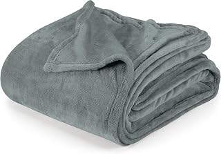Utopia Bedding Cool Grey Fleece Blanket Queen Size Lightweight Fuzzy Soft Anti-Static Microfiber Bed Blanket (90x90 Inch)