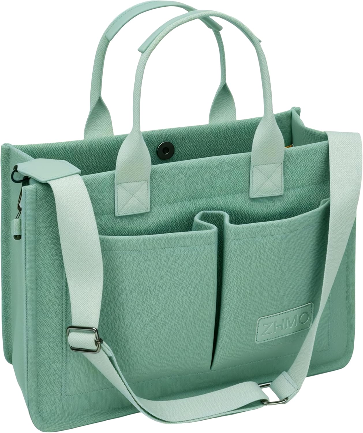 Tote Bag for Women With Compartments,Large Canvas Tote Women's Purse Crossbody Bags Work Laptop Book Bag Satchels Handbags