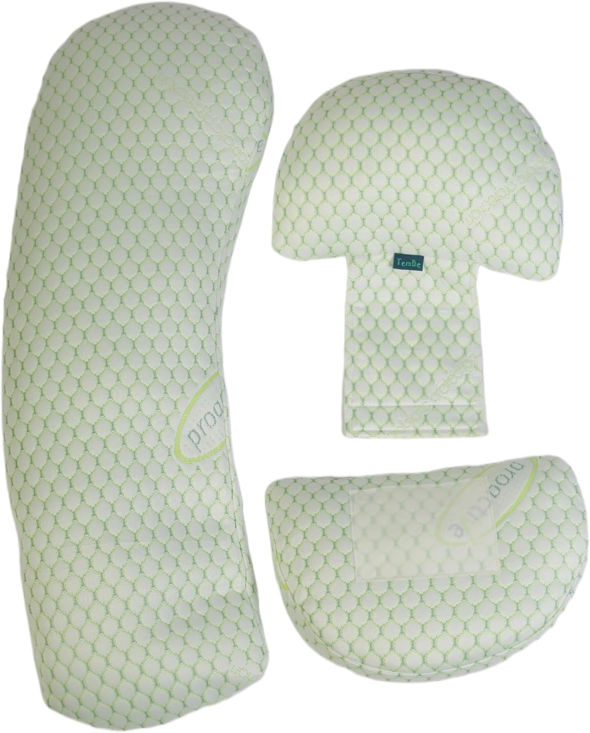 TemBe Pregnancy Pillow for Pregnant Women, Hight Quality, Soft Maternity Body Pillow with Detachable and Adjustable Pillow Cover Support for Belly, Back, Legs, and HIPS