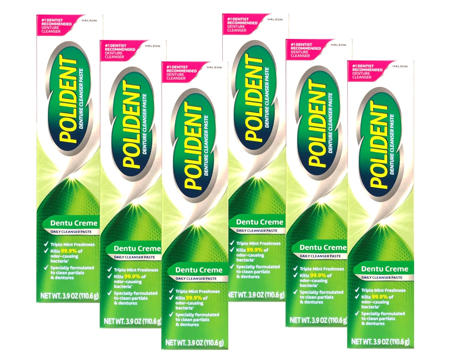 Polident Triple Mint Fresh Paste for Denture Cleaning, 3.9 ounces