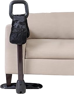 Stander CouchCane, Standing Assistance Aid for Adults, Seniors, and Elderly, Chair Lift Assist, Standup Support, Adjustable Mobility Couch Rails, with Safety Grab Bar Handle and Organizer Pouch