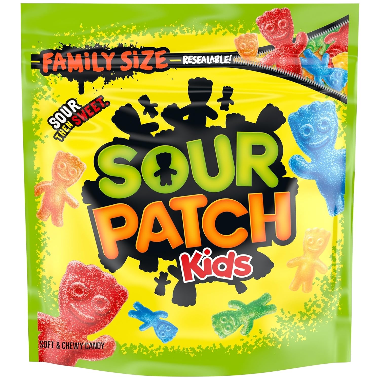 SOUR PATCH KIDS Soft & Chewy Candy, Family Size, 1.8 lb Bag