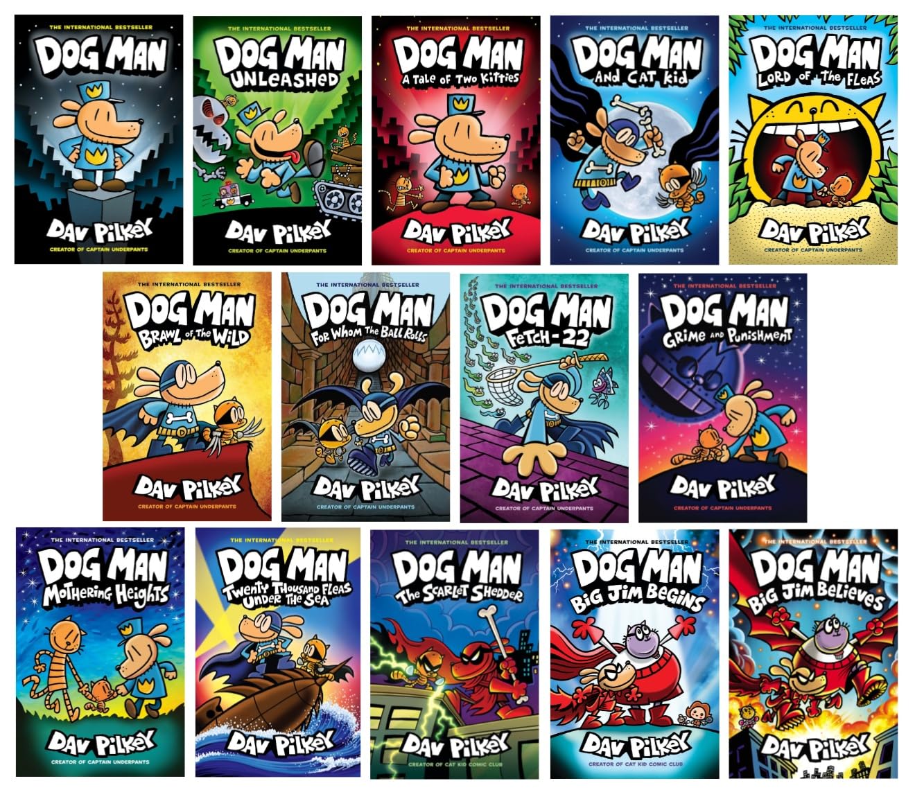 Dog Man Complete 14 Books Set (#1- #14)