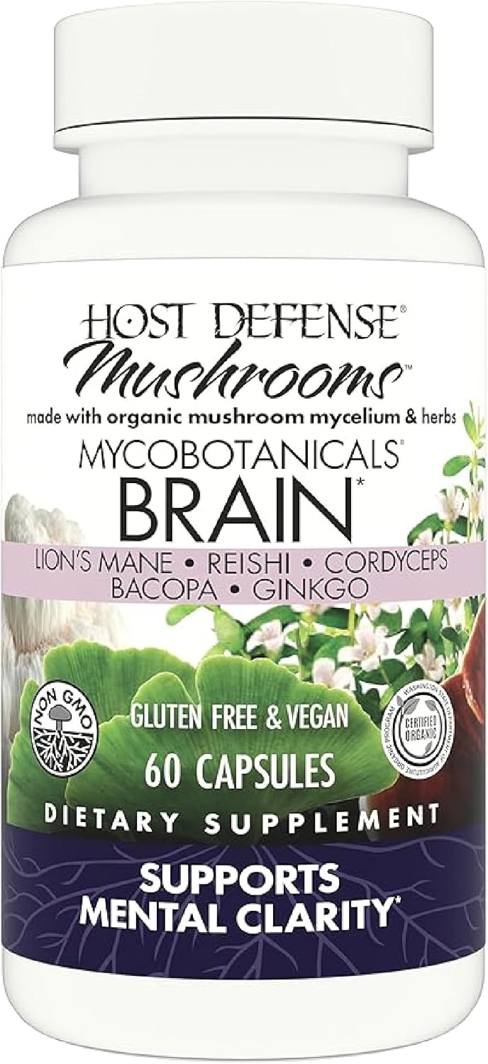 Host Defense MycoBotanicals Brain Support, 60 Capsules