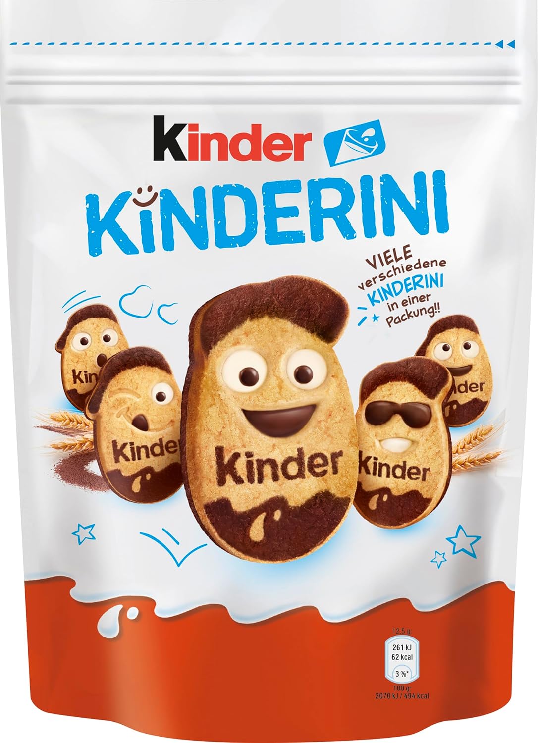 Kinder Kinderini biscuits Frollini milk and cocoa 250g NOVITA'