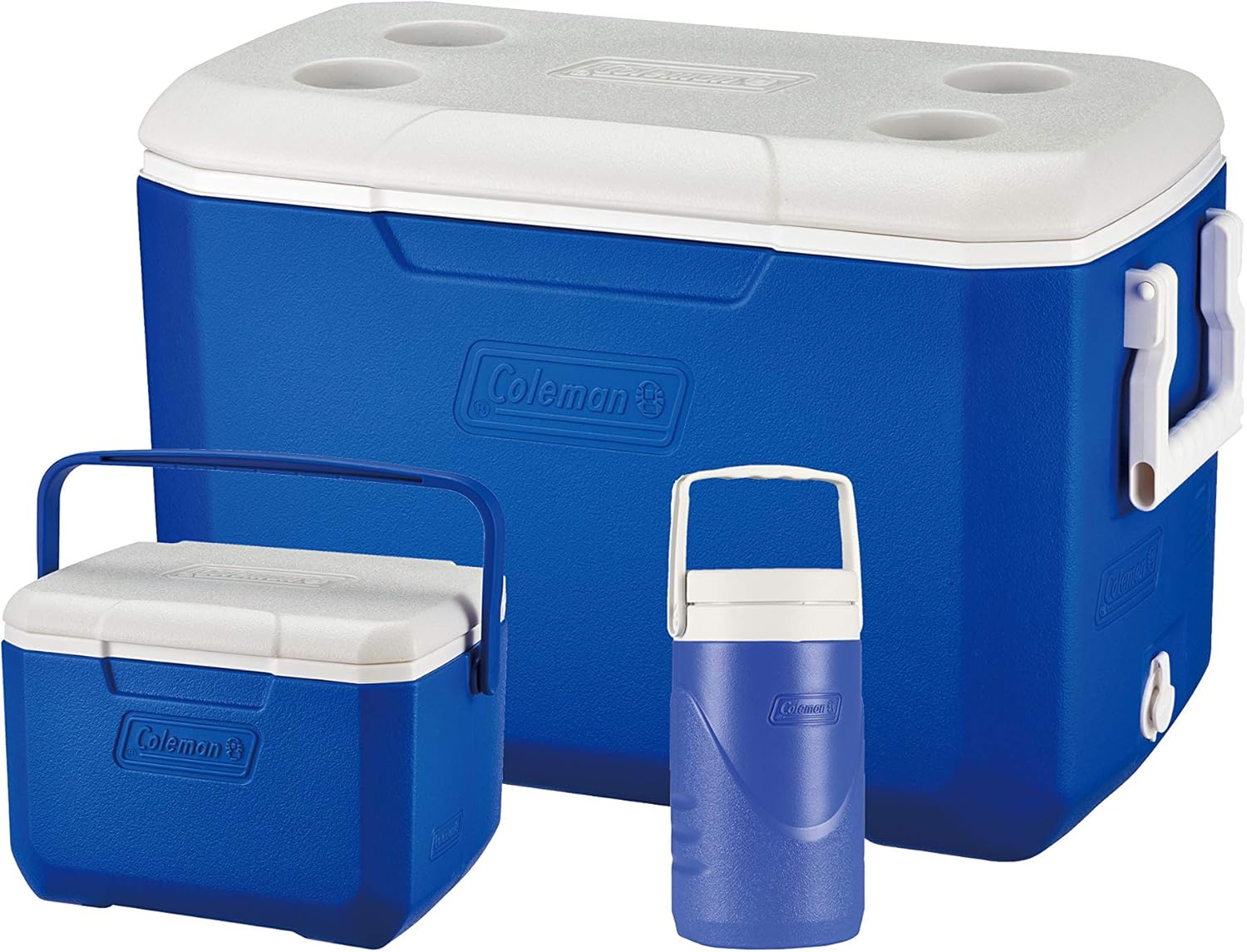 Coleman Cool Box Combo, 3 x high-performance cooler boxes, capacities 46 L, 4.7 L and 2 L Jug