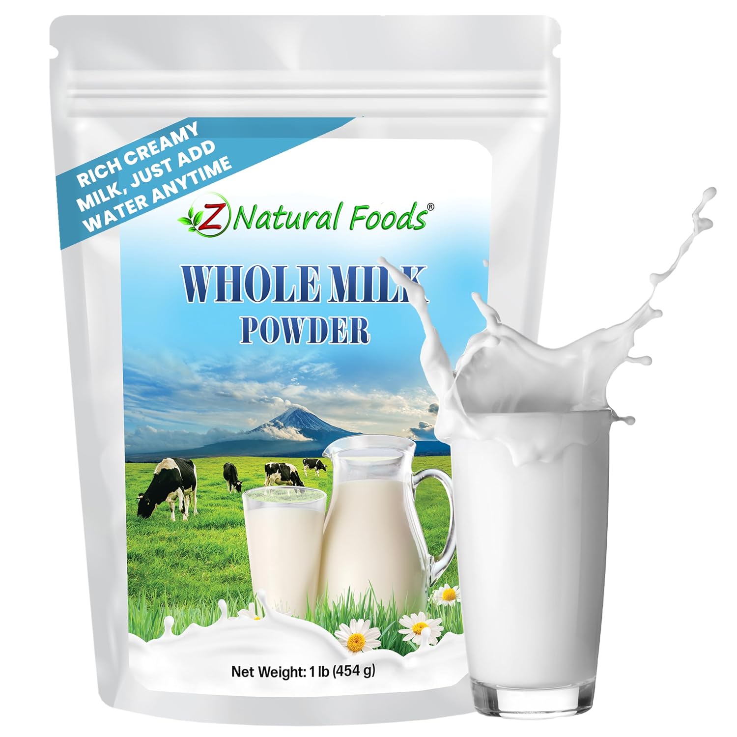 Z Natural Foods Premium Whole Milk Powder - Pasteurized Dry Milk, 1 lb