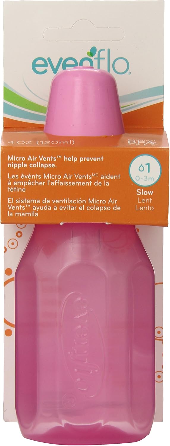 Evenflo Company 1113311 4 Oz Assorted Colors Classic Plastic Bottles