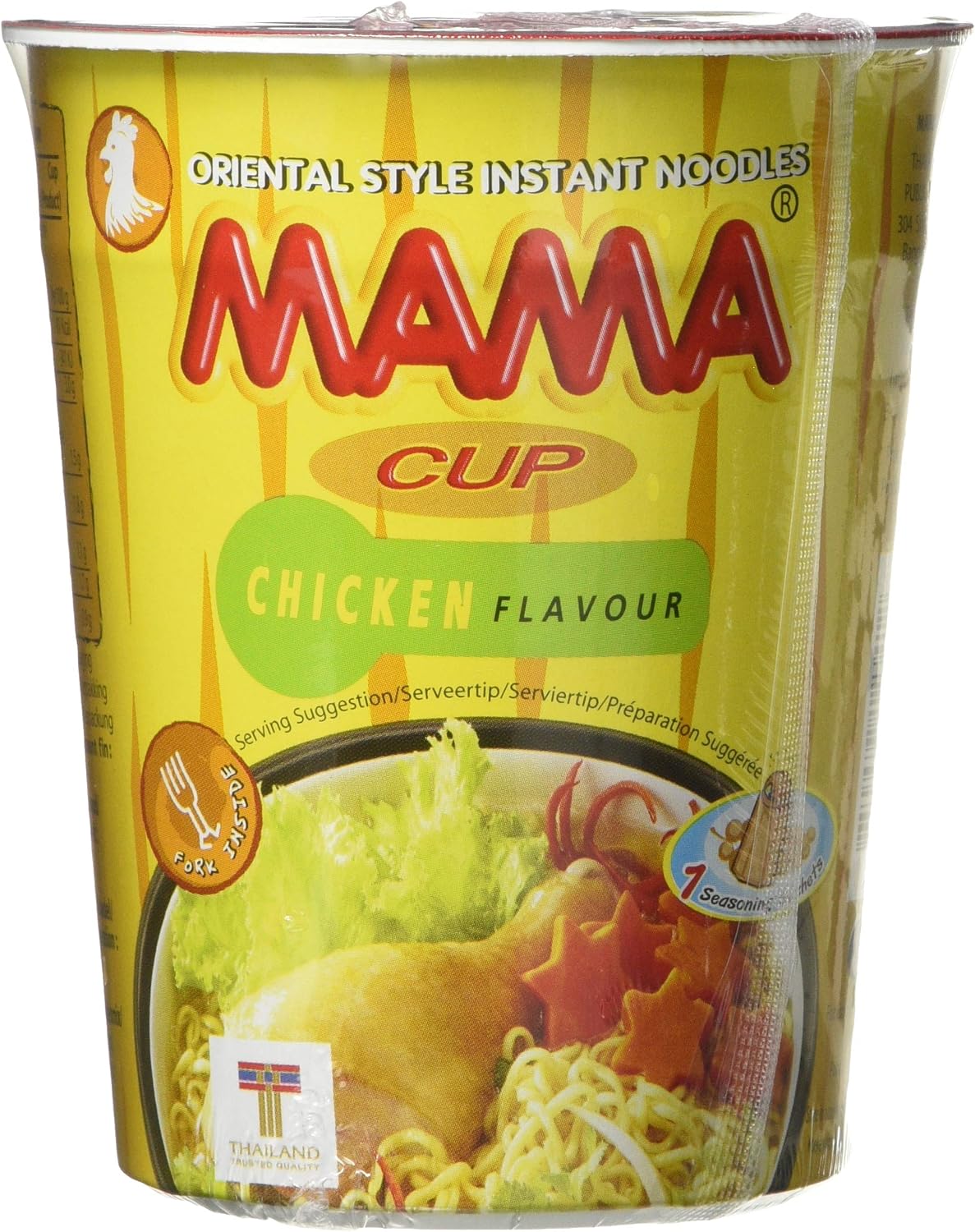 Mama Instant Cup Noodle with Chicken Flavor 70 g - Pack of 12