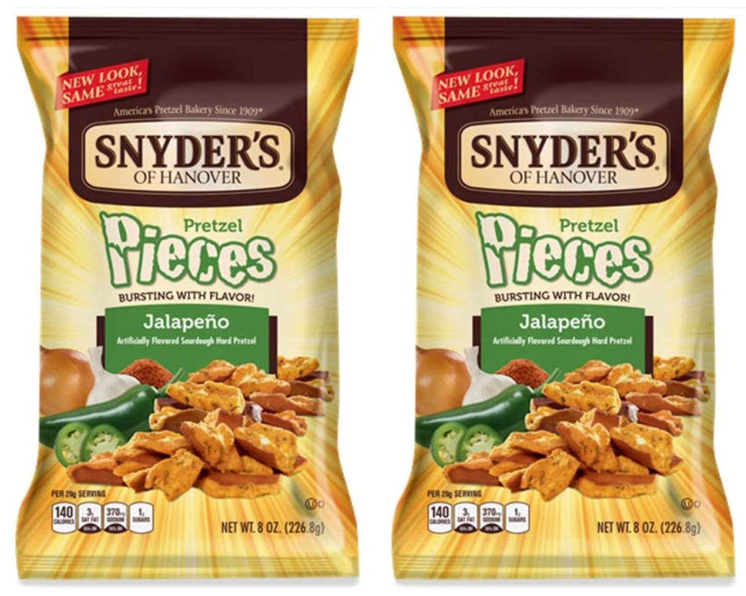 Snyder's of Hanover Jalapeno Pretzel Pieces 11.25 ounces (2 pack)
