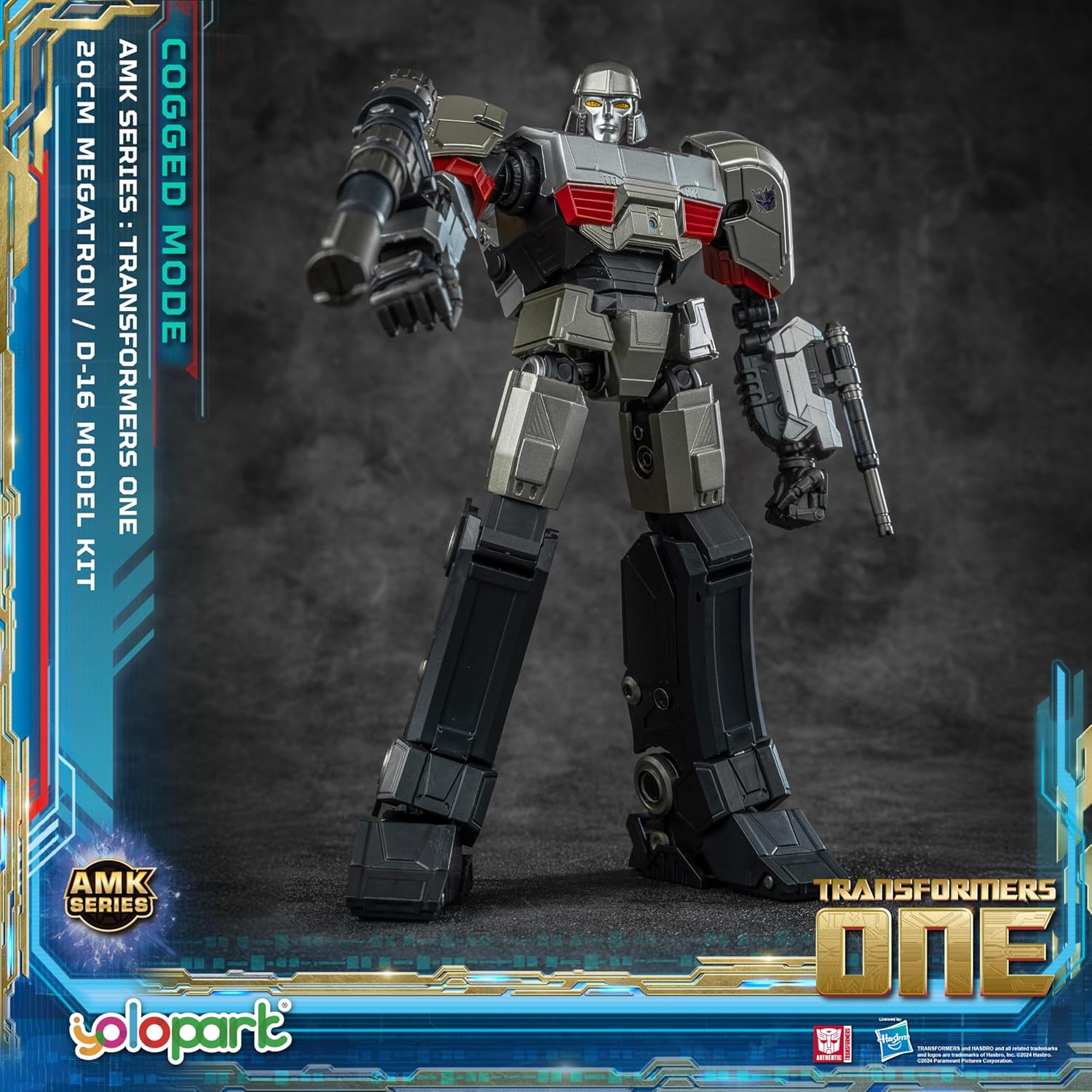 YOLOPARK Transformers One Megatron (D-16) Cogged Mode,7.87 Inch Highly Articulated No Converting Transformers Model Kit,Collectible Transformer Toys Gifts for Kids Ages 8 and Up