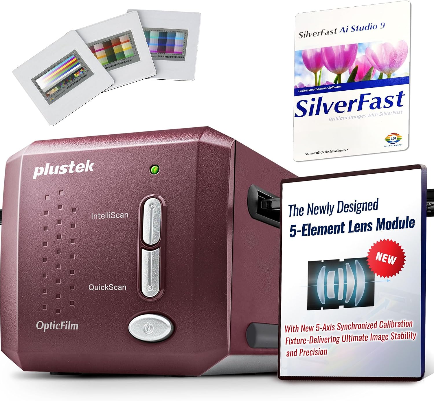 Plustek OpticFilm 9000i Ai Film Scanner – 3rd Gen System 5-Axis Alignment