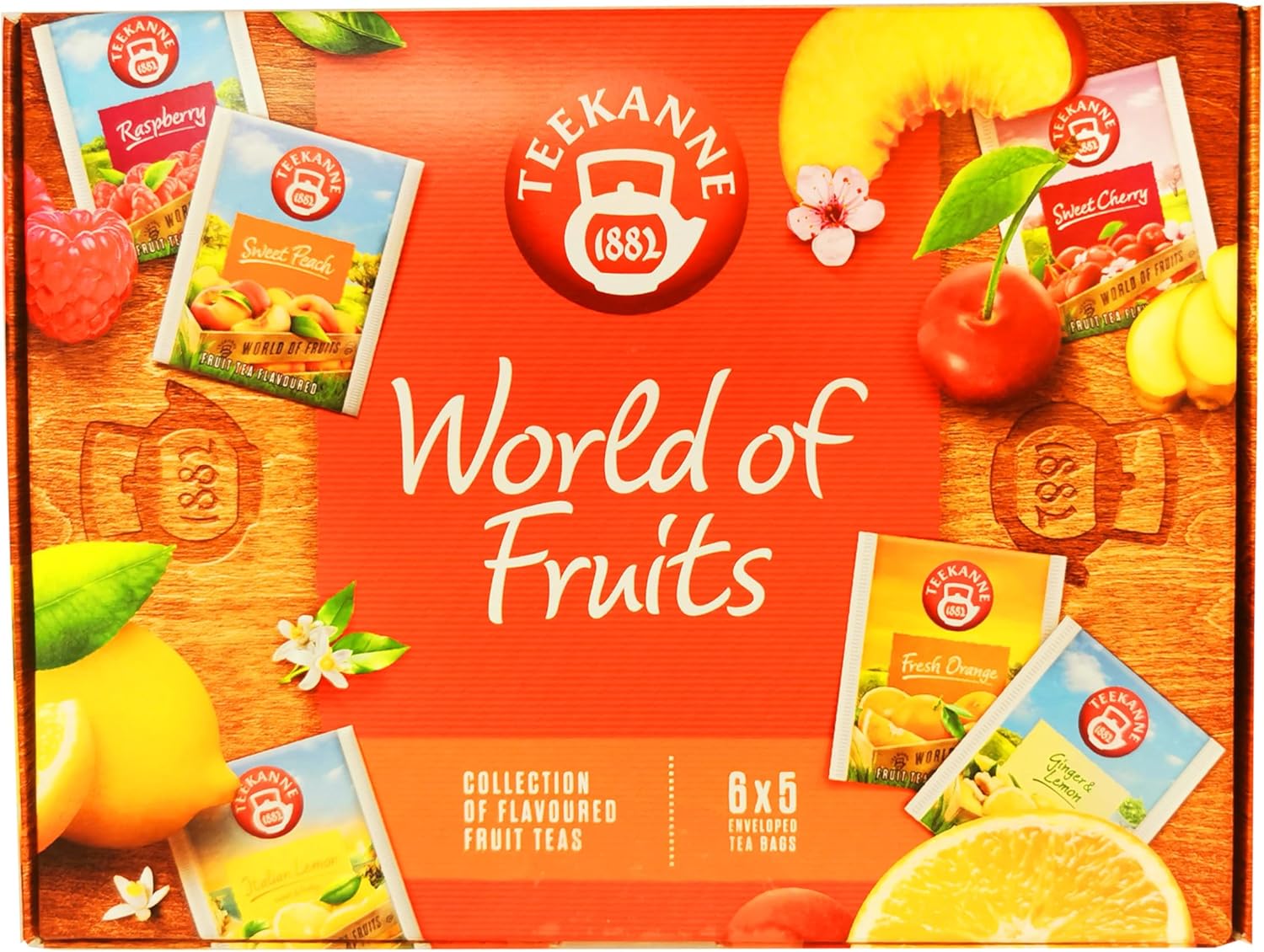 Teekanne World of Fruits Fruit Tea Selection Box 6 Flavours 5 Teabags of Each 2024