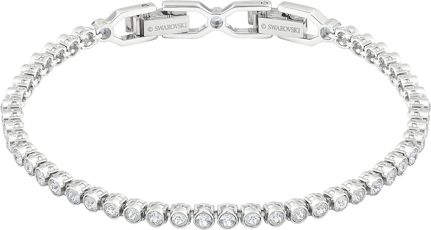 Swarovski Women's Emily Bracelet Brilliant White Crystals with Rhodium Plating from the Swarovski Emily Collection