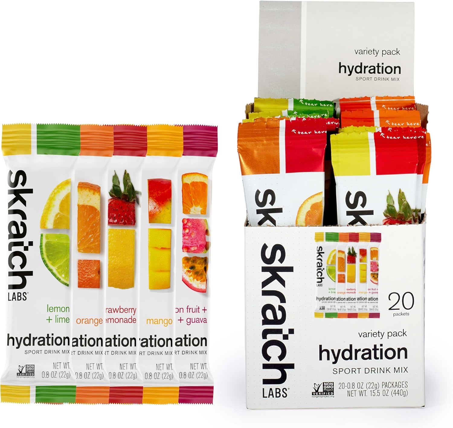 Skratch Labs Hydration Drink Mix, Electrolytes, Variety Pack, 20 Pack